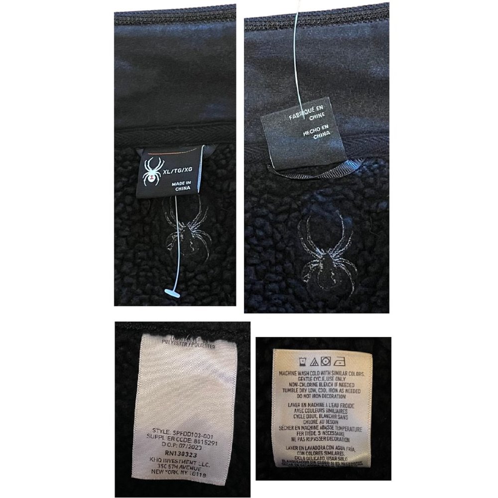 NWOT Black Widow Spider Jacket Coat With Fleece Lining - Picture 6 of 6